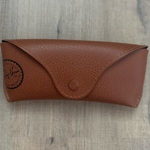 Ray-Ban Tan Sunglasses Case with Velvet Lining